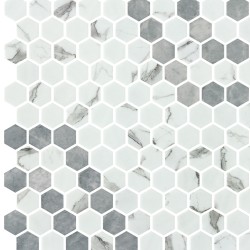 CHICAGO WHITE/GREY LARGE HEX